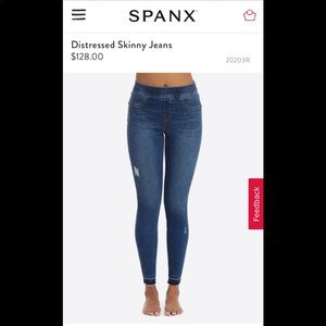 Spanx Distressed Skinny Jeans